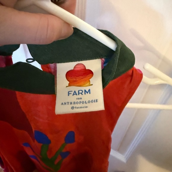 Anthropologie Red and Blue Floral Maxi Dress - Picture 5 of 7